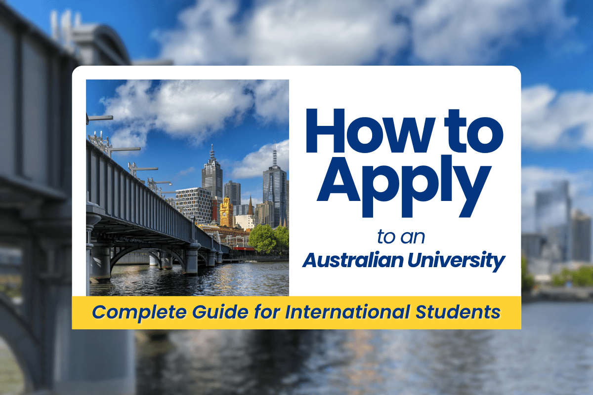 Indian student preparing documents to apply to an Australian university.