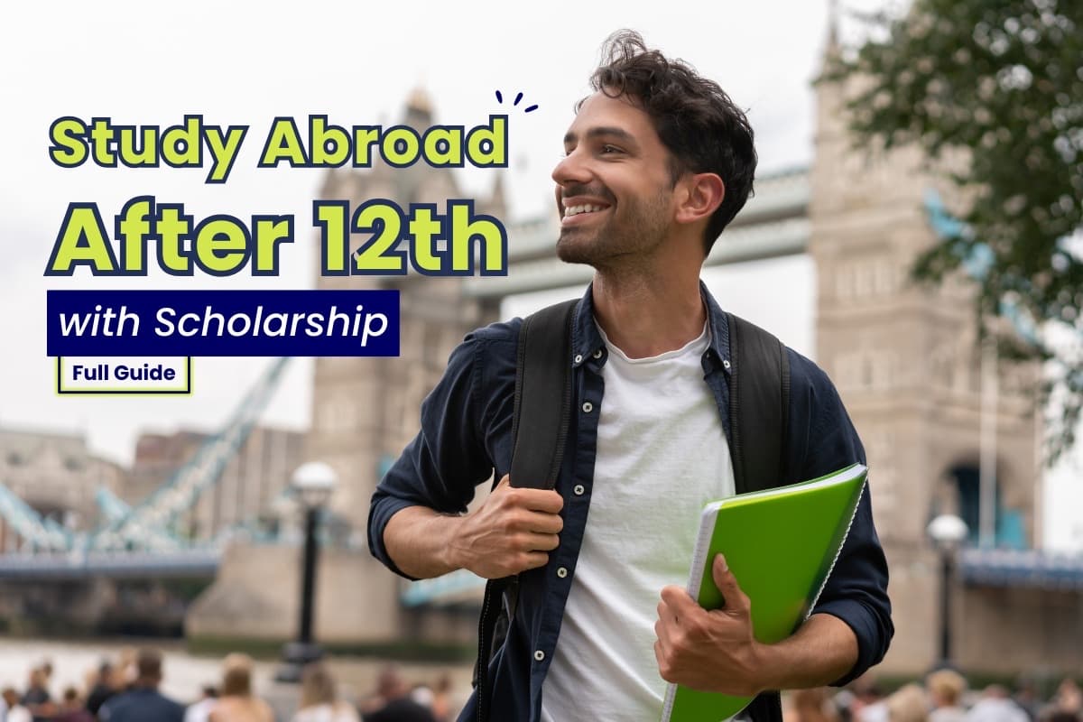 An Indian student is going to study abroad after 12th with scholarship